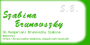 szabina brunovszky business card